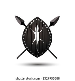 vector african shield creative logo