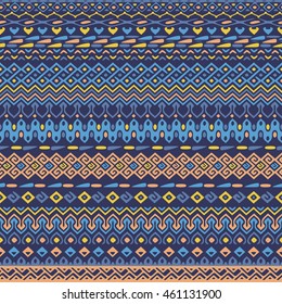 Vector african style pattern with tribal motifs. Elegant ornament with geometric hand drawn decorative stripes for prints, fabrics, backgrounds