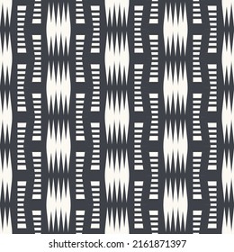 Vector African tribal mud cloth black and white color geometric shape seamless pattern background. Use for fabric, textile, interior decoration elements, wrapping.