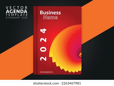 Vector agenda cover design. Creative and minimal agenda cover template suitable for corporate identity design.