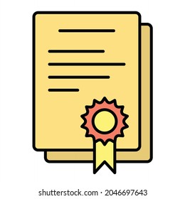  Diseño de iconos de esquema rellenado de acuerdo de vector
