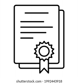 Diseño de iconos de esquema de acuerdo de vector
