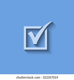 Vector agreement symbols on blue background. EPS