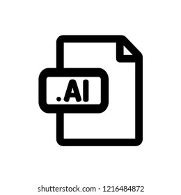 vector ai file format icon.
