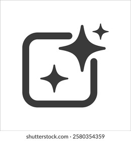 A vector AI generate icon representing artificial intelligence and automation. Ideal for digital applications  