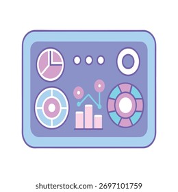 vector ai interface dashboard with holographic