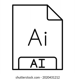 Vector AI Outline Icon Design
