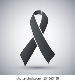 Vector AIDS awareness ribbon sign or icon