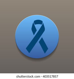 Vector AIDS awareness ribbon sign or icon.
