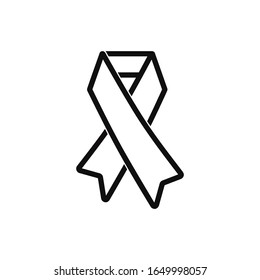 vector aids ribbon icon isolated on white background