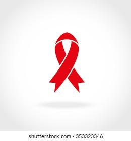 Vector AIDS ribbon icon set.