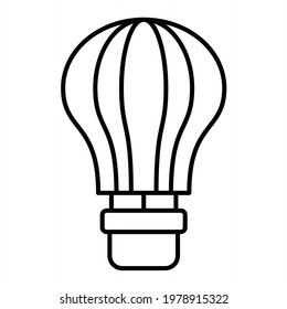 Vector Air Ballon Outline Icon Design
