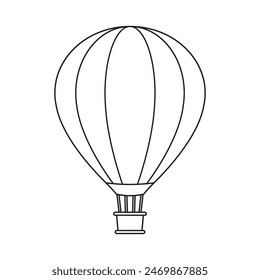 Vector Air Ballon Outline Style