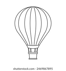 Vector Air Ballon Outline Style