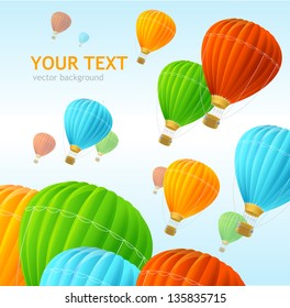 Vector air ballons background