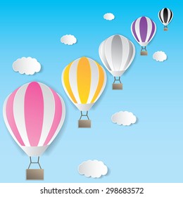 Vector air ballons background