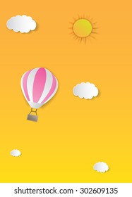 Vector air ballons background