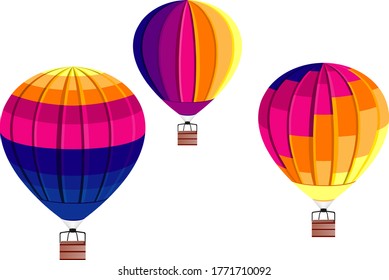 Vector Air Ballons sobre fondo blanco.