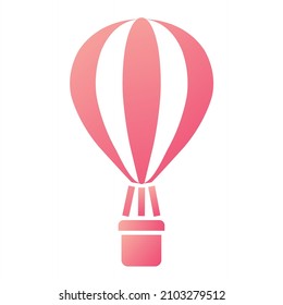 Vektorluftballon-Glyph-Farbverlauf-Symboldesign
