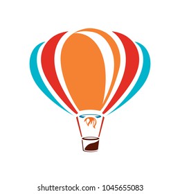 vector air balloon icon, ballooning adventure fly, travel leisure