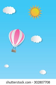 Vector air balloons background