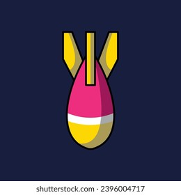 Vector air bomb full color, resource graphic.