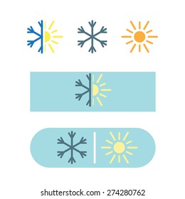 Vector air conditioning icon in eps