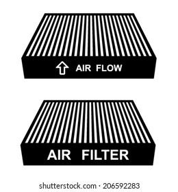 vector air filter symbols