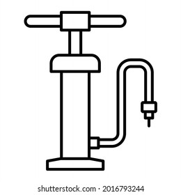 Vector Air Pump Outline Icon Design
