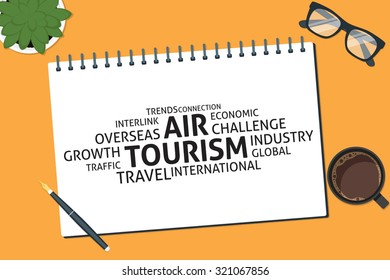 vector air tourism concept,template