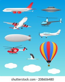 Vector Air Transportation Icon Set Stock Vector (Royalty Free ...