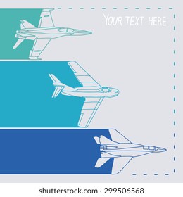 Vector aircraft card illustration