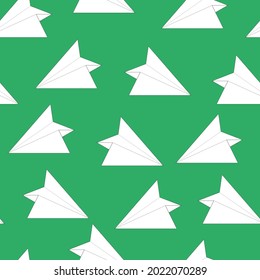 vector aircraft pattern. seamless print of paper planes for clothing or printing