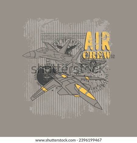 vector of aircraft, squadron, preadator, air crew, design graphic illustration