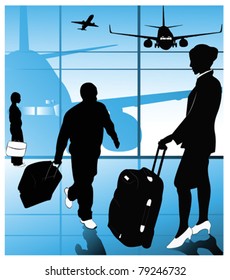 Vector of airline passengers