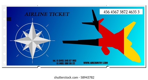 vector airline ticket to Belgium