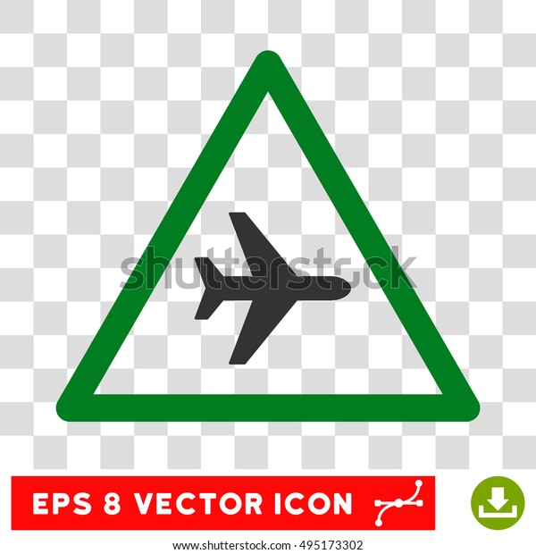 Vector Airplane Danger Eps Vector Pictogram Stock Vector (Royalty Free ...