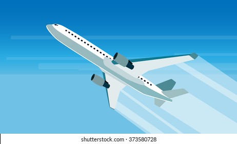 1,639 Airplane taking off side view Images, Stock Photos & Vectors ...