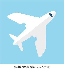Vector Airplane Flat Icon