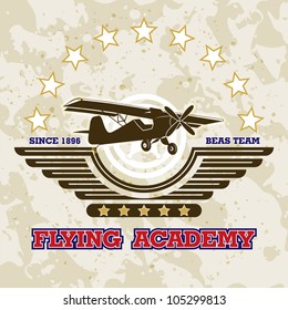 Vector airplane / Flying  Academy Emblems