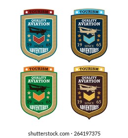 Vector airplane / Flying Badge / Vector airplane labels
