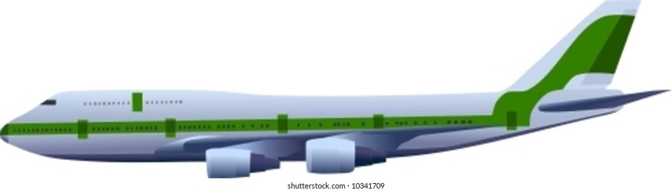 vector - airplane flying Boeing 747 svg