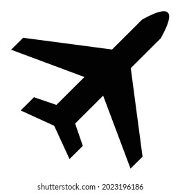 Vector Airplane Glyph Icon Design
