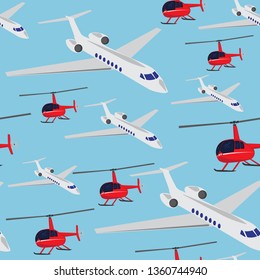 Vector airplane and helicopter pattern