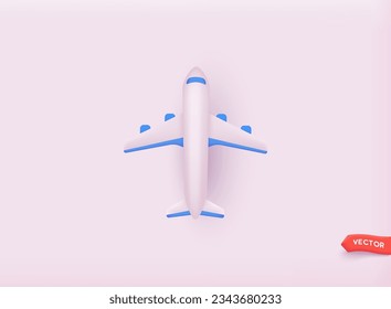 Vector airplane icon. 3D Vector Illustrations.