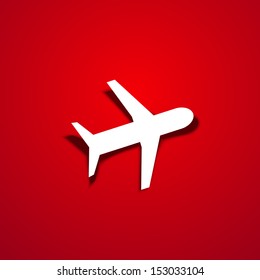 Vector airplane icon background. Eps10