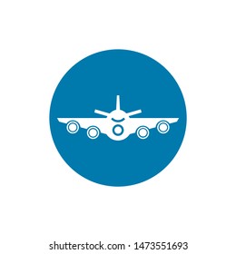 Vector airplane Icon. Flat vector illustration on white background. EPS 10