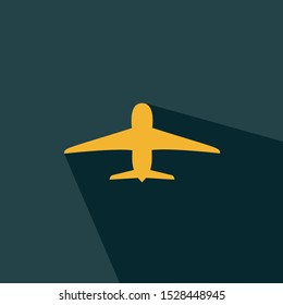 Vector airplane Icon - Flying airplane sign