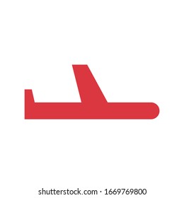 vector airplane icon, illustration of an airplane icon on a white background. Air passenger transport.The icon of the aircraft in the air