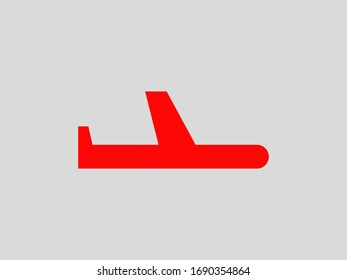 vector airplane icon, illustration of an airplane icon on a white background. Air passenger transport.The icon of the aircraft in the air